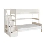 Life Time Stockbett Family mit Treppenschrank Whitewash 120 x 200 cm