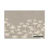 Annet Weelink Design Dancing Swan Textiltapete - 300 x 280 cm - Neutral