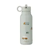 Liewood Falk Wasserflasche - 350 ml - Vehicles/Dove Blue Mix
