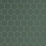 Estahome Hexagon Tapete - 0,53 x 10,05 m - Dunkelgrün / Gold