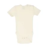 Smallstuff Babybody Kurzarm - Größe 56 - Merinowolle - Off White