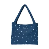 Studio Noos Denim White Hearts Mom Bag - Dark Blue