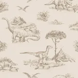 Estahome Dinosaurier Tapete II – 0,53 x 10,05 m – Beige