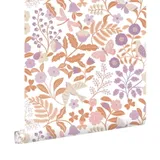 Esta Home Pom Pom Pie Tapete – Blumen und Vögel – Flieder/Violett/Terrakotta – 53 cm