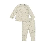 Meyco Baby-Pyjama Rib – Mini Spot – Sand Melange – Größe 50/56