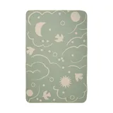 Ferm Living Skye Tagesdecke - 120 x 80 cm - Gebürstete Baumwolle - Tea Green / Parchment