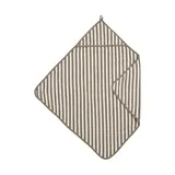 Meyco Baby Fat Stripe Badecape - 75x75 cm - Frottee - Taupe