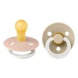 BiBs Retro Schnuller Glow Blush / Vanilla 6-18 Monate 2 Stück