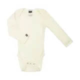 Smallstuff Babybody Langarm - Größe 56 - Merino Wolle - Off White