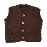 Smallstuff Bodywarmer - Größe 56/62 – Merinowolle - Brown