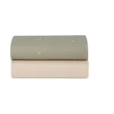 Snuz Spannbettlaken SnuzPod Co-Sleeper - 2er-Pack - Sage Cross