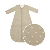 Meyco Sweet Heart Schlafsack mit festen Ärmeln, rund - 90 cm - Jersey - Sand