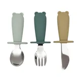 Jollein Silikon Besteckset – Jade Shades