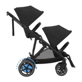 Cybex E-Gazelle S Twin Kinderwagen - Black - Moon Black / Black