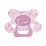 Difrax Natural Schnuller - 12+Mte - Berry Pink Leafs