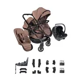 iCandy Peach 8 Double Kinderwagen 3-in-1 - Komplettes Reiseset - Coco/Black