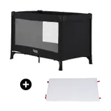 Qute Q-Sleep Easyfold Campingbett + Q-Matti Matratze inkl. Bezug – Ebony