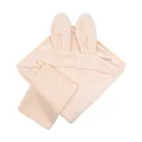 Bamboom New Born Badecape mit Ohren + Waschlappen - Water Peach