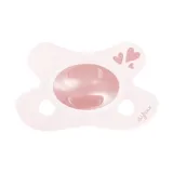 Difrax Natural Schnuller - Newborn - Soft Pink Hearts
