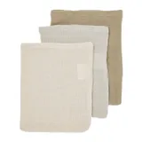 Meyco Baby Uni Hydrophile Waschlappen - 3 Stück - Soft sand/Greige/Taupe