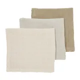 Meyco Baby Hydrophile Mundtücher - 3 Stück - Soft Sand/Greige/Taupe