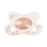 Difrax Natural Schnuller - Newborn - Dusty Pink Leafs