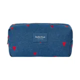 Studio Noos Denim Red Hearts Etui - Dark Blue