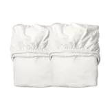 Leander Organic Spannbettlaken Snow 70 x 140 cm