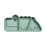 Done By Deer Stick & Stay Snack Teller - Croco - Silicone - Green