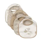 Jollein Wasserdichte Jersey-Lätzchen – 5er-Pack – Woolly