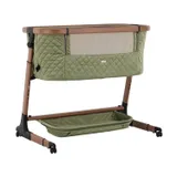 Qute Q-Wiggle Electric Co-Sleeper Electric Green - Walnut