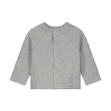Gray Label Baby Raglan Cardigan GOTS - Grey Melange - 0‑3M