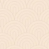Estahome Art Deco Motivtapete IV - 0,53 x 10,05 m - Pfirsichrosa / Roségold