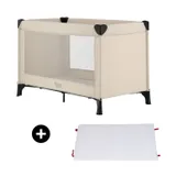 Qute Q-Sleep Easyfold Campingbett + Q-Matti Matratze inkl. Bezug – Ivory