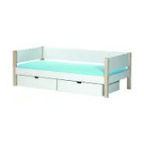 Manis-h Sif Kombibett Inkl. Schubladen - 90 x 200 cm - Snow / Buche