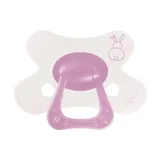 Difrax Natural Schnuller - 6+ Mte - Berry Pink Bunny