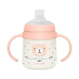 Suavinex Becher mit Griffen - Wild & Free - 150ml - Rosa Glow In The Dark