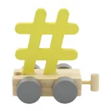 Charl's Toys Zugletter Hashtag Gelb