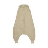Meyco Baby Sommerschlafsack mit Füßen - Uni - 80 cm - Pre-Washed Hydrophil - Sand