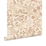 Esta Home Pom Pom Pie Tapete – Blumen und Vögel – Beige/Zartrosa – 53 cm