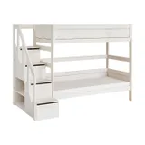 LIFETIME Kidsrooms Stockbett mit Treppenschrank Deluxe Whitewash