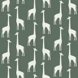Estahome Giraffen Tapete – 0,53 x 10,05 m – Dunkelgrün