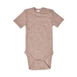 Smallstuff Babybody Kurzarm - Größe 56 - Merinowolle - Powder Melange