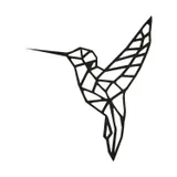 Casa Sentir Kolibri Wanddekoration - Medium - Schwarz