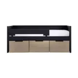 Europe Baby Ralph Sofabett 90 x 200 inkl. Schubladen Schwarz / Accent Holzlook