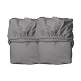 Leander Organic Spannbettlaken Cool Grey 60 x 120 cm