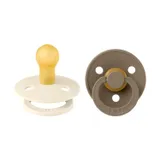 BiBs Schnuller Dark Oak / Ivory 0-6 Monate 2 Stück