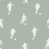 Estahome Fußballspieler Tapete - 0,53 x 10,05 m - Graues Mintgrün