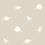 Estahome Dinosaurier Tapete I 0,53 x 10,05 m – Beige