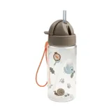 Done by Deer Trinkflasche mit Strohhalm – Tiny Trails – Sand – 350 ml